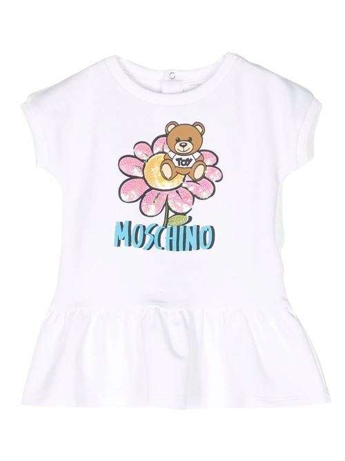 Abito bianco con teddy MOSCHINO | MEV06ULDA1210101