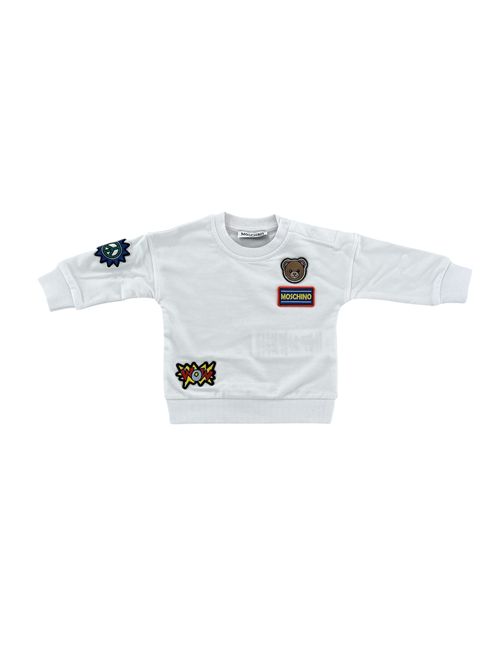 Felpa bianca logo MOSCHINO | M9F03Q10101