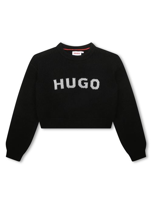 Maglia nera con logo HUGO | G15115NERO