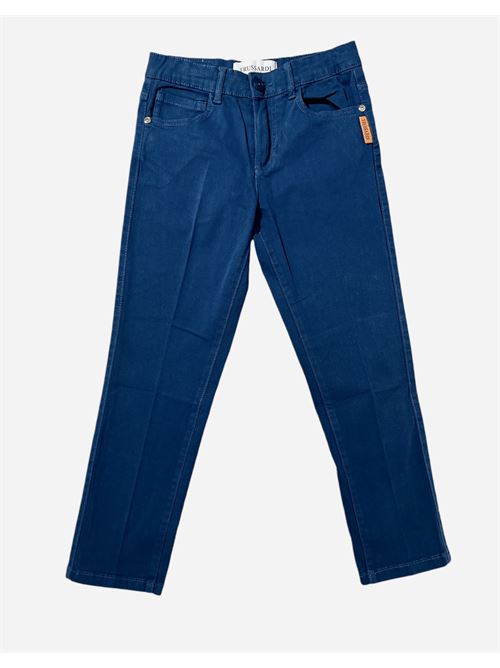 Pantalone con logo TRUSSARDI | TBA24016PABLU
