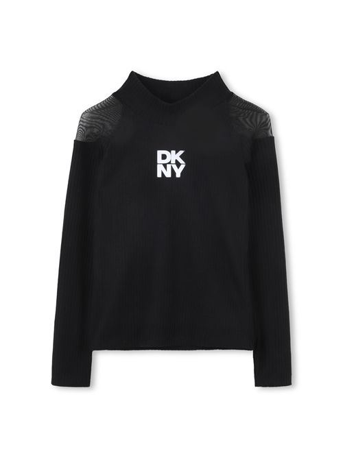 Maglia nera logo DKNY | D62410NERO