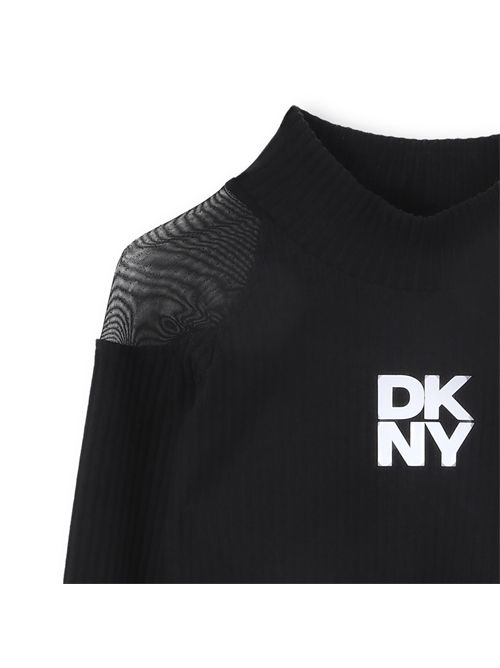 Maglia nera logo DKNY | D62410NERO