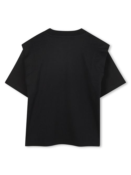 T-shirt nera con logo DKNY | D62417NERO