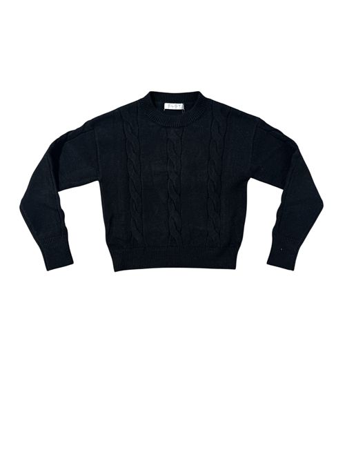 Maglia nera trecce ELSY | WOODY00448