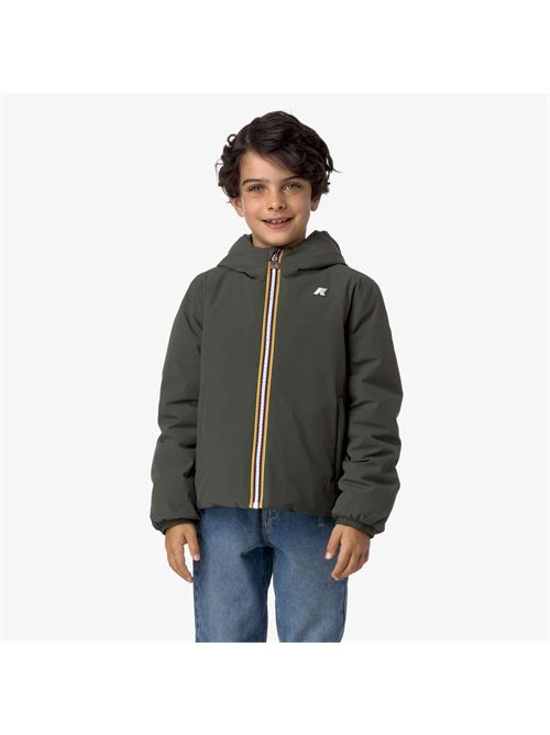 Piumino reversibile verde nero K-WAY | K71337WAGQ