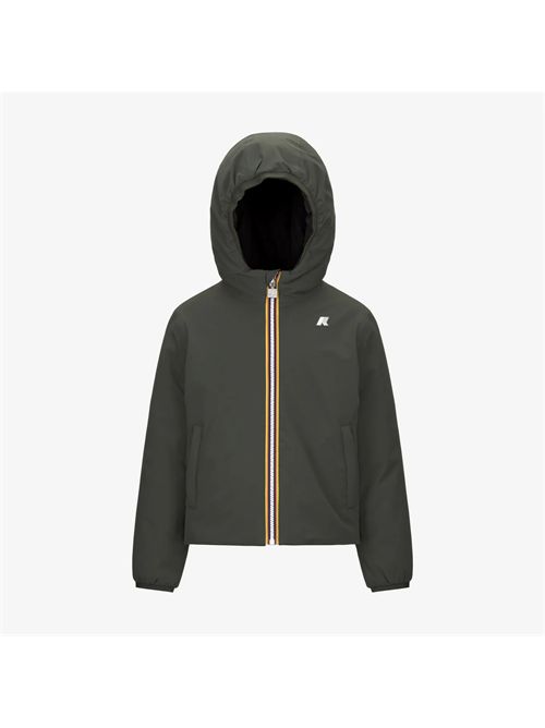 Piumino reversibile verde nero K-WAY | K71337WAGQ