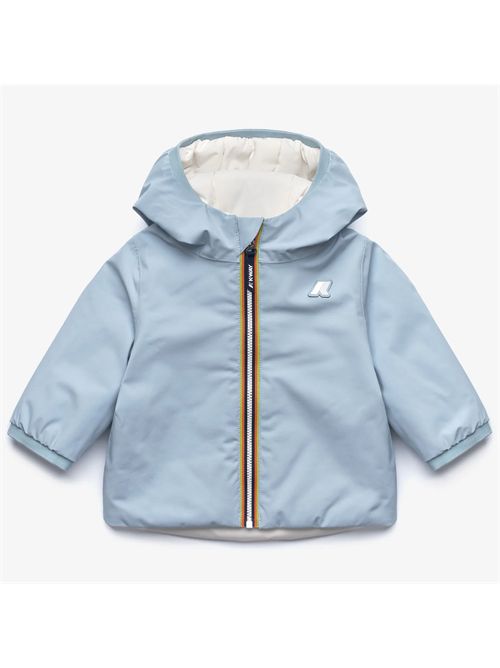 Piumino reversibile celeste e bianco K-WAY | K71338WBBF