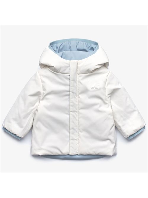 Piumino reversibile celeste e bianco K-WAY | K71338WBBF