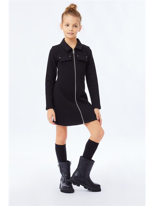 Abito nero con zip LIUJO | GF507322222