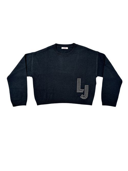 Maglia nera a girocollo LIUJO | GF508922222