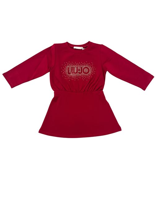 Abito rosso con logo LIUJO | KF500491656