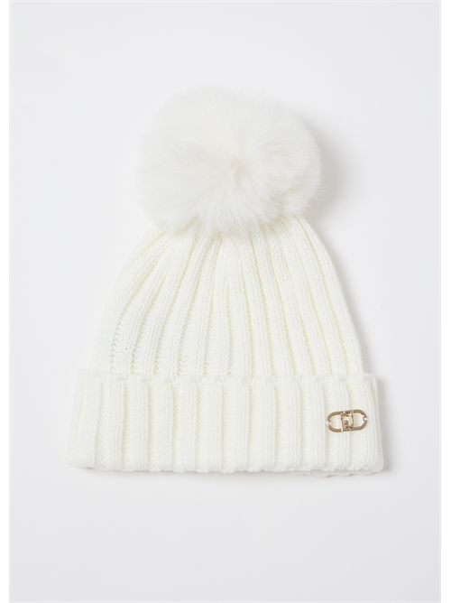Cappello bianco pon pon LIUJO | KF509910602