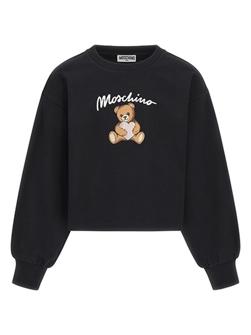 Felpa a girocollo nera Teddy MOSCHINO | HDF06E60100