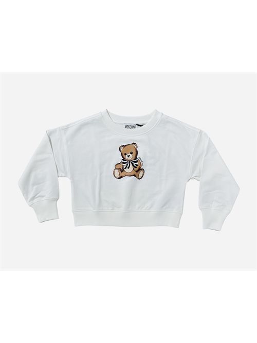 Felpa bianca con teddy MOSCHINO | HDF06G10063