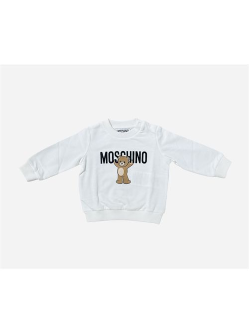 Felpa bianca con logo MOSCHINO | MNF06010063