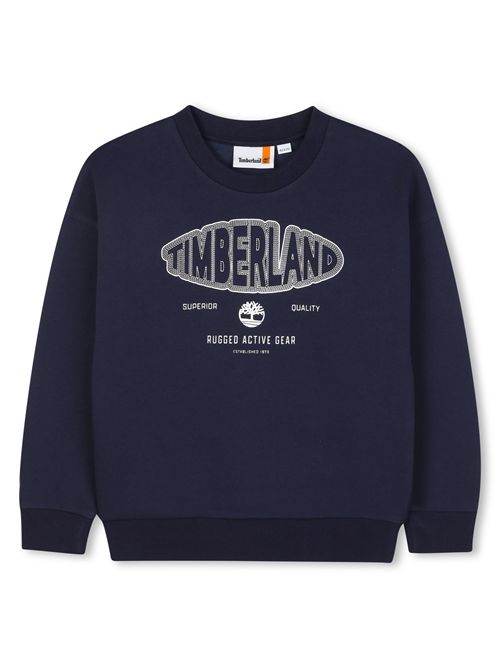 Felpa blu logo TIMBERLAND | T6054485T