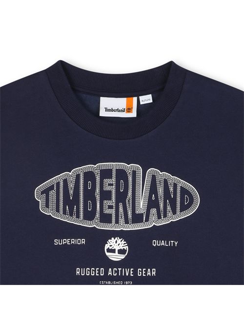 Felpa blu logo TIMBERLAND | T6054485T