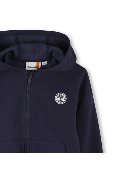 Felpa blu logo TIMBERLAND | T6056085T