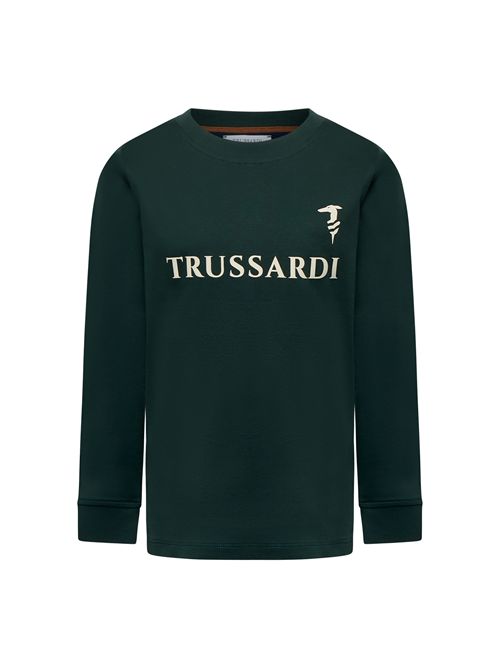 T-shirt verde a girocollo TRUSSARDI | TBA25057TSVERDE