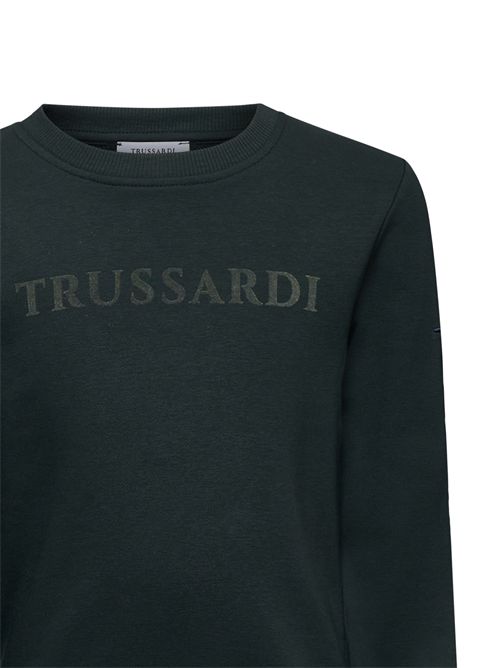 Felpa verde logo TRUSSARDI | TBA25097FEVERDE