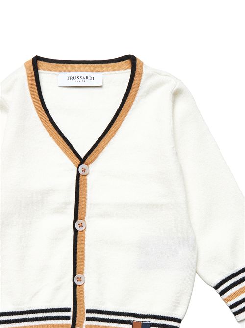Cardigan bianco TRUSSARDI | TIA25078CDBIANCO