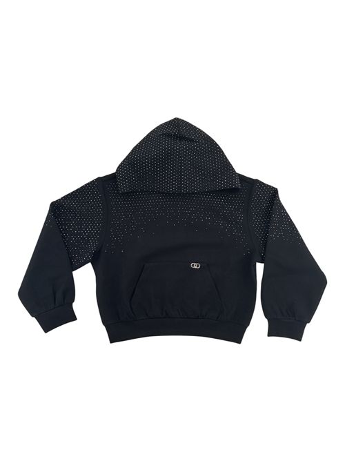 Felpa nera strass LIUJO | GF602108630