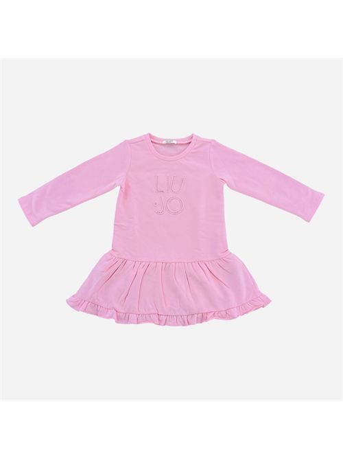 Abito rosa logo LIUJO | KF6009L9382
