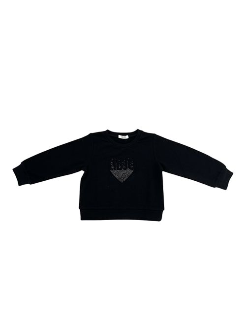 Felpa nera logo LIUJO | KF6023S9912