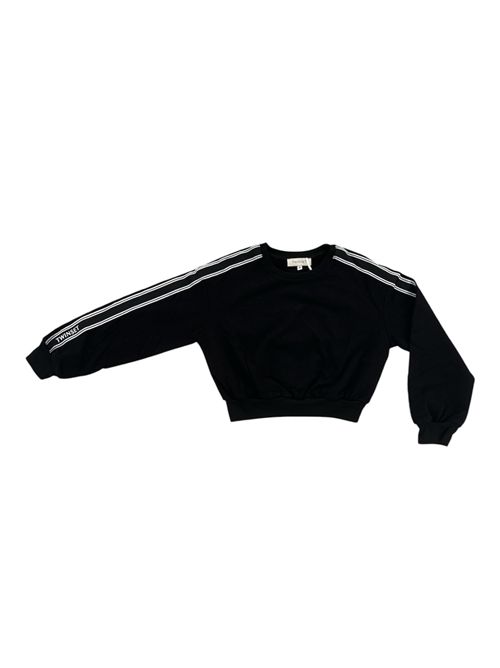 Felpa nera logo TWINSET | GJ228300006